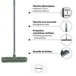 5five Balai antichoc téléscopique, H. 125 cm