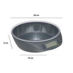 5five Balance de cuisine numérique avec bol, Gris
