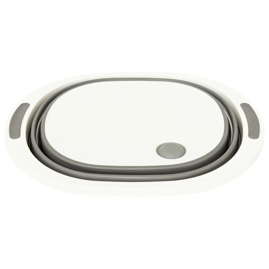 5five Bassine rétractable avec bouchon 8L, Gris et blanc