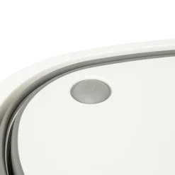 5five Bassine rétractable avec bouchon 8L, Gris et blanc