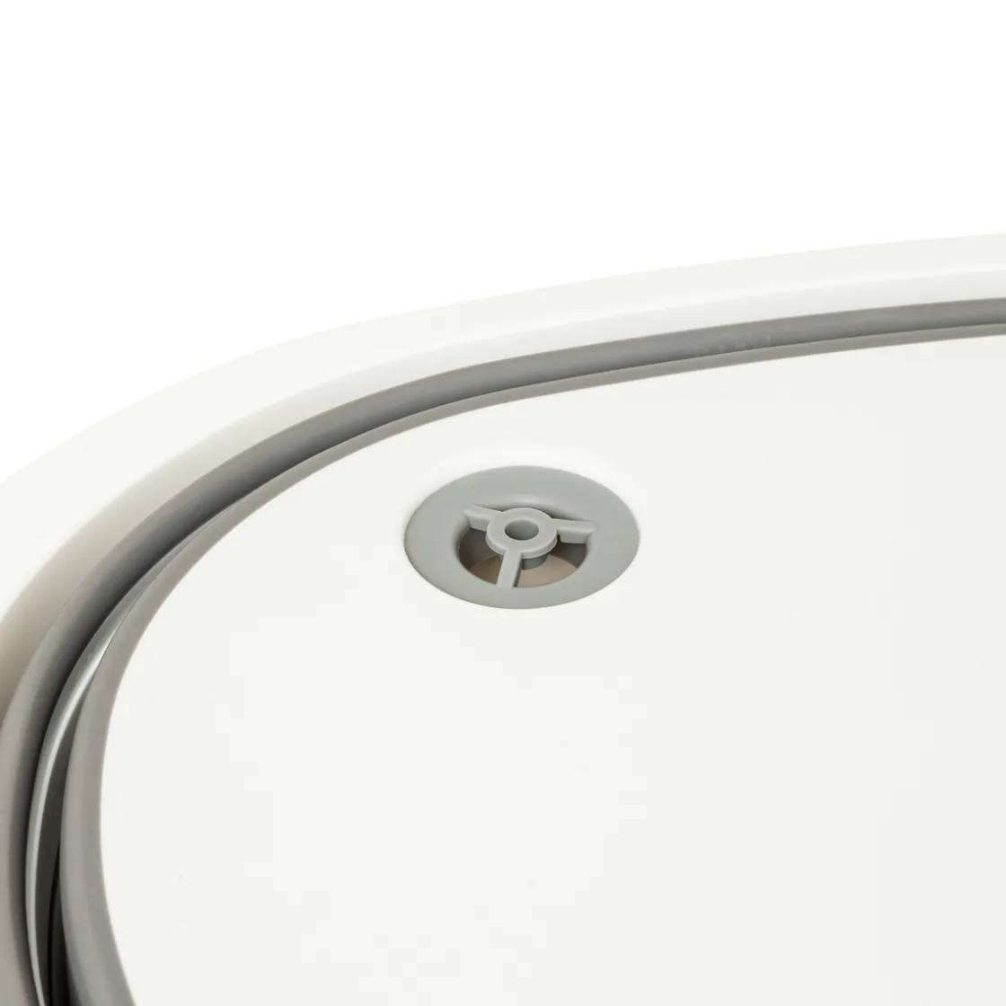 5five Bassine rétractable avec bouchon 8L, Gris et blanc