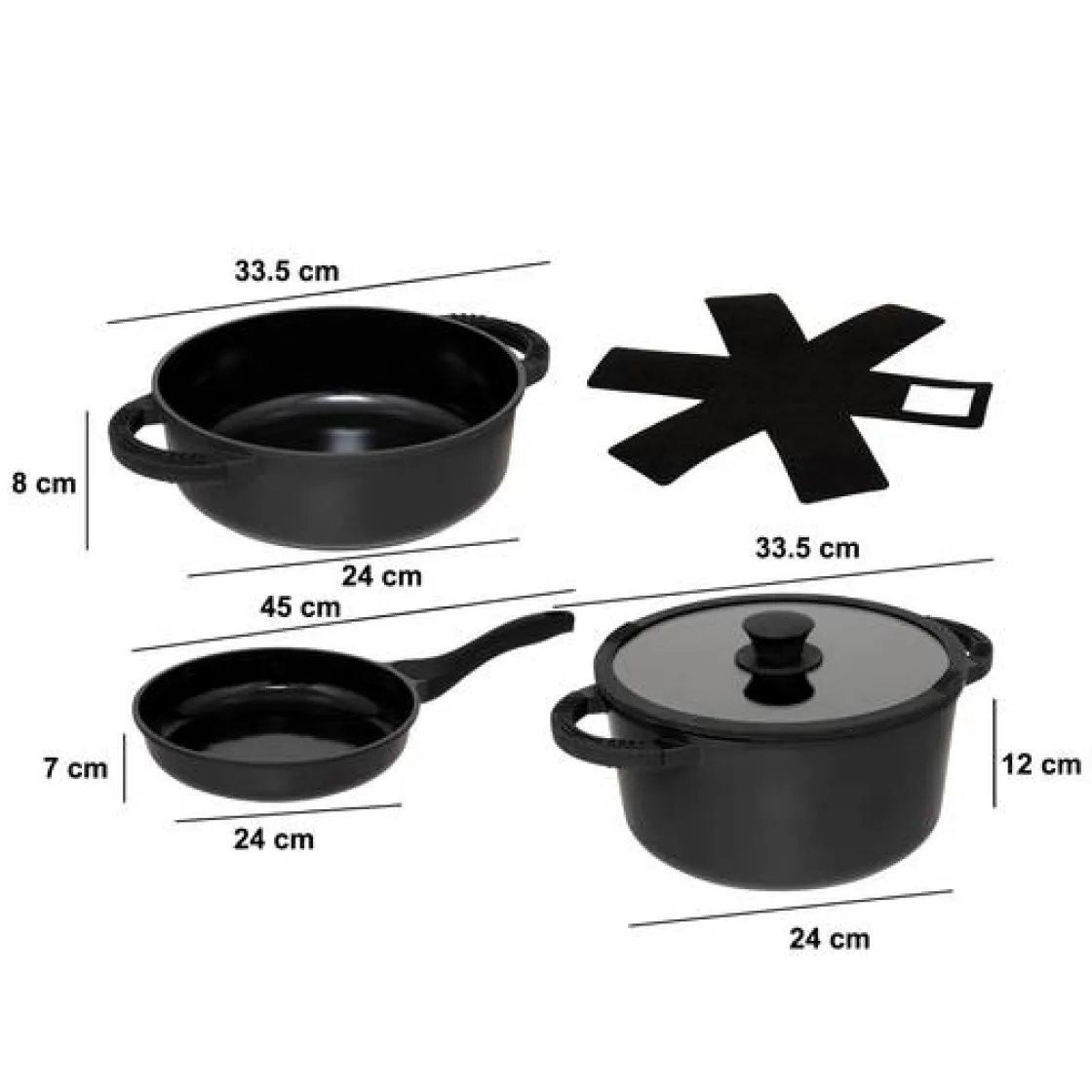 5five Batterie de cuisine, 24 cm