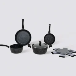 5five Batterie de cuisine en aluminium, 4 pièces + 6 protections