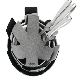 5five Batterie de cuisine en inox, 4 pièces + 6 protections