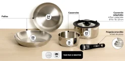 5five Batterie de cuisine, Inox