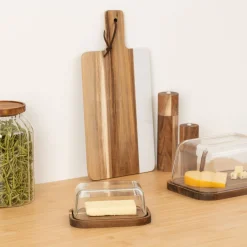 5five Beurrier, socle acacia