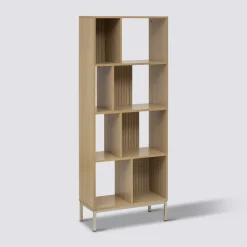 5five Bibliothèque 8 cases, Effet bois naturel