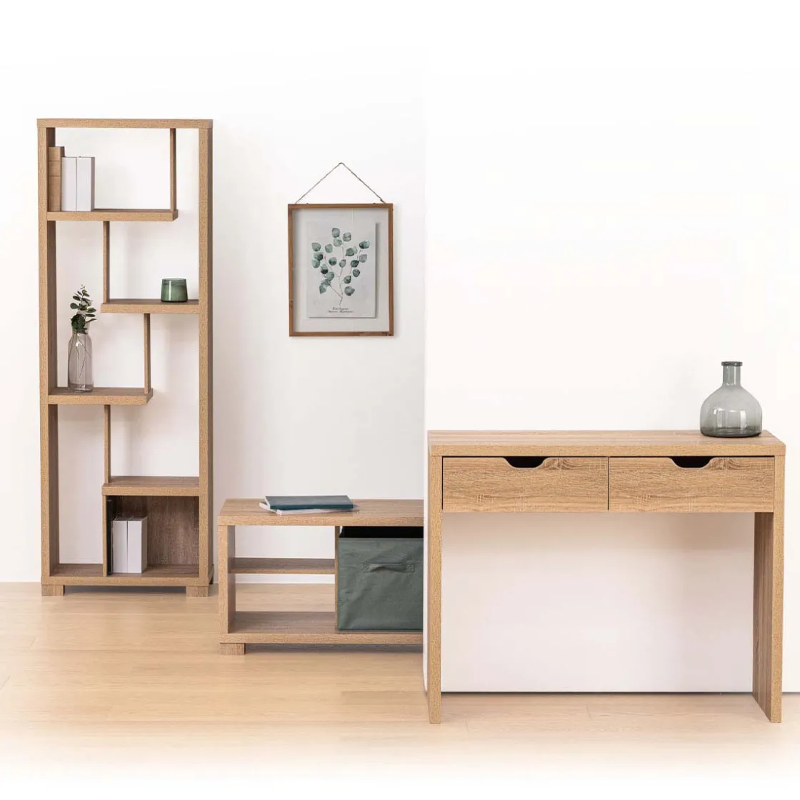 5five Bibliothèque 6 niveaux, Effet chêne naturel