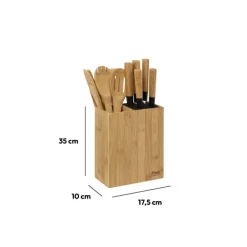 5five Bloc 5 couteaux & 5 ustensiles, manche bambou