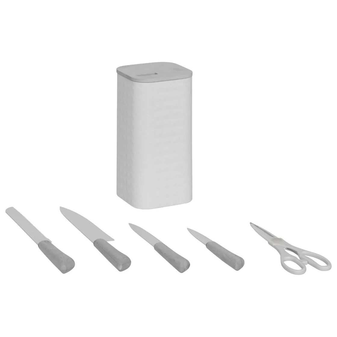 5five Bloc 4 couteaux et ciseaux, Manche bambou