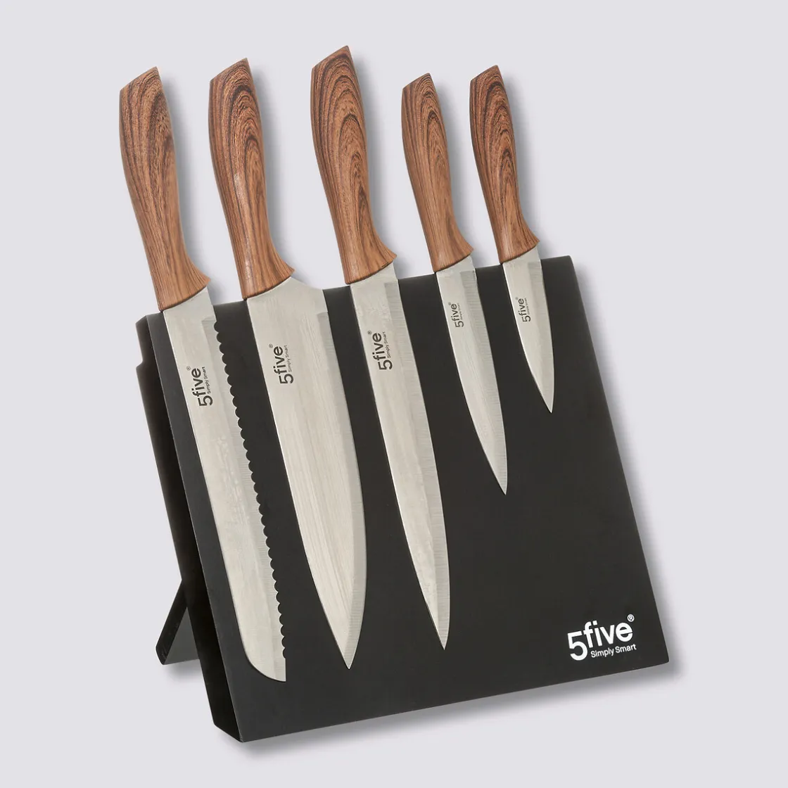5five Bloc aimanté avec 5 couteaux, Noir