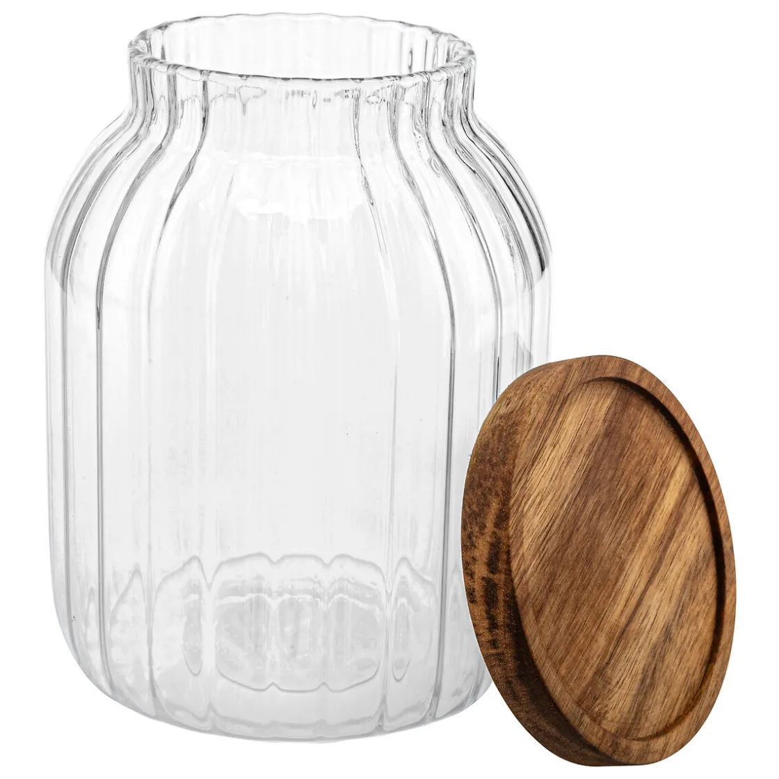 5five Bocal en verre 2L, Acacia