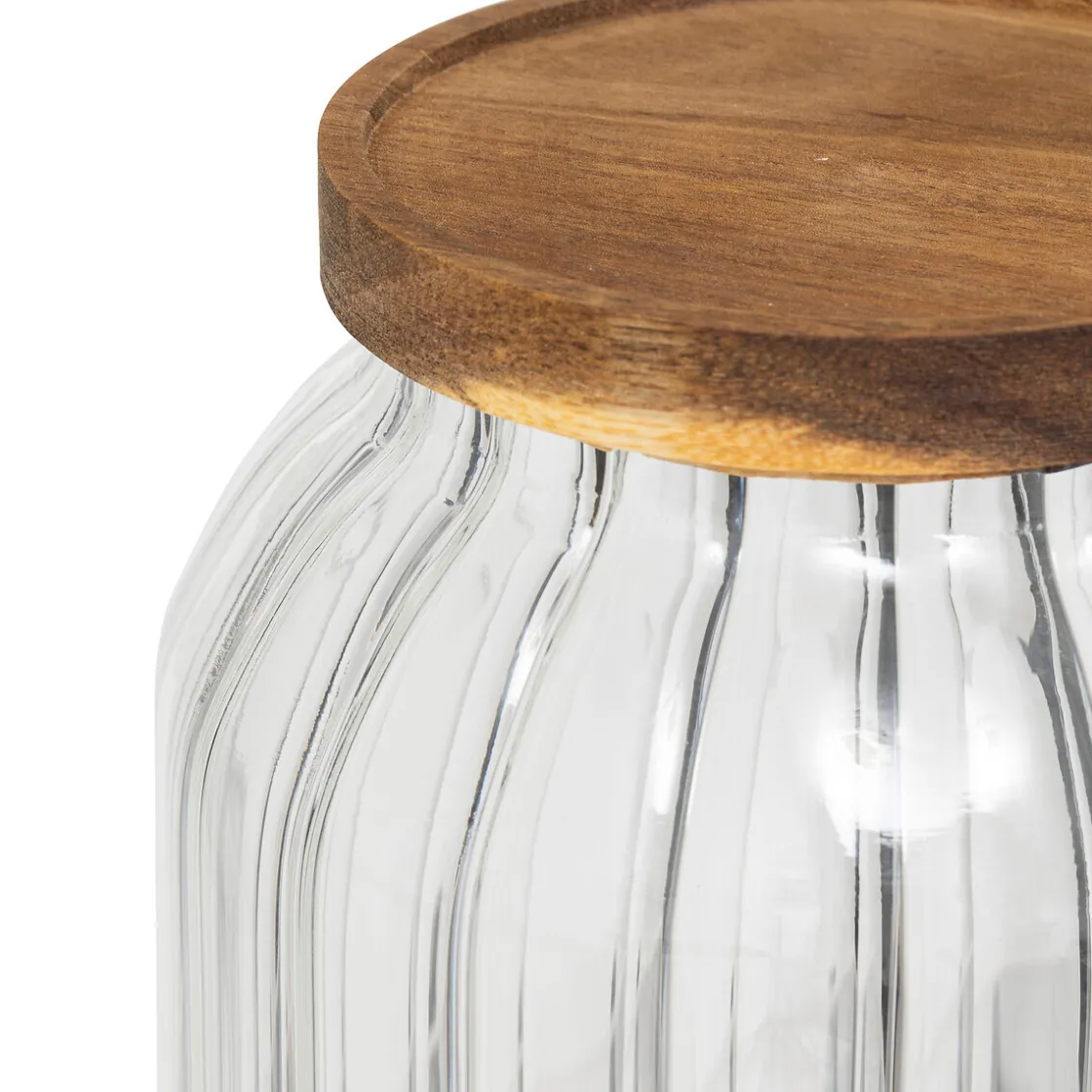 5five Bocal en verre 3L, Acacia