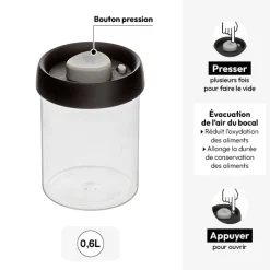 5five Bocal hermétique en verre, 0,6L