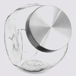 5five Bocal verre à bonbons couvercle inox 1,5L