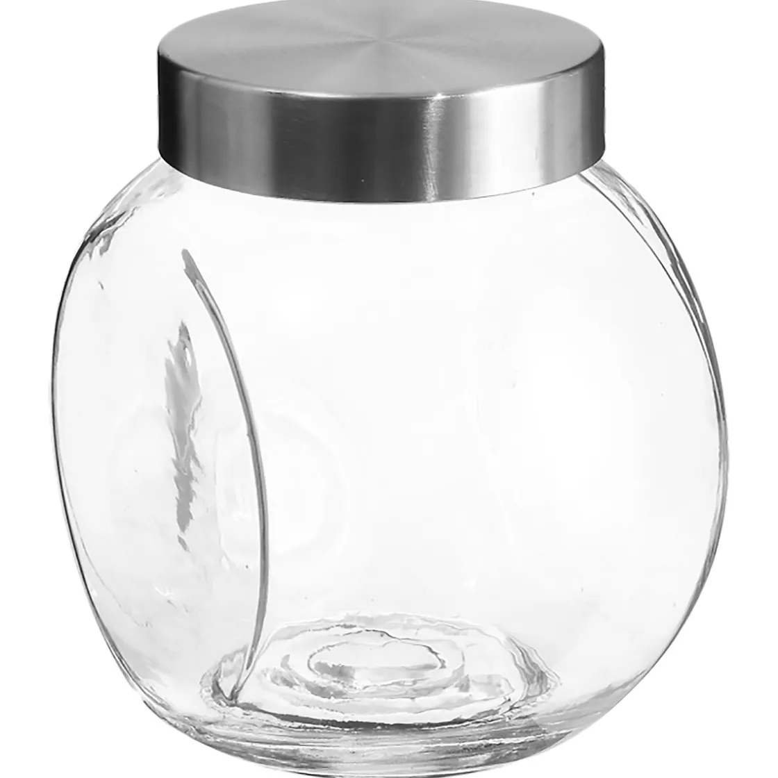 5five Bocal verre à bonbons couvercle inox 1,5L