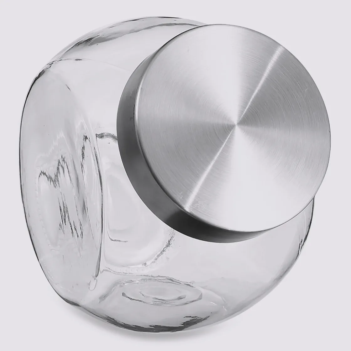 5five Bocal verre à bonbons couvercle inox 2,1L