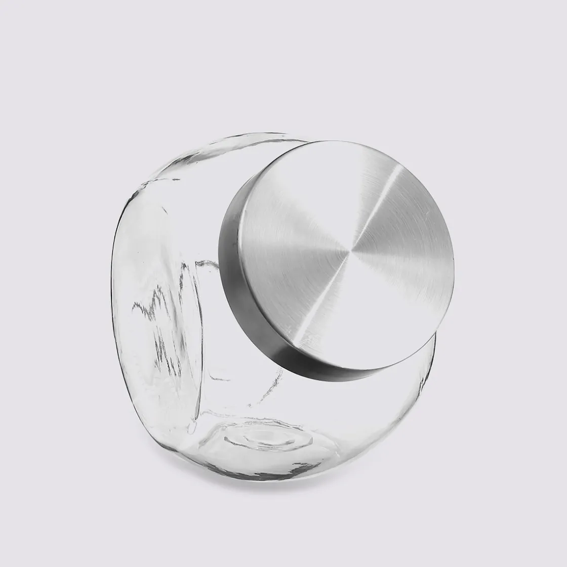 5five Bocal verre à bonbons couvercle inox 650ml