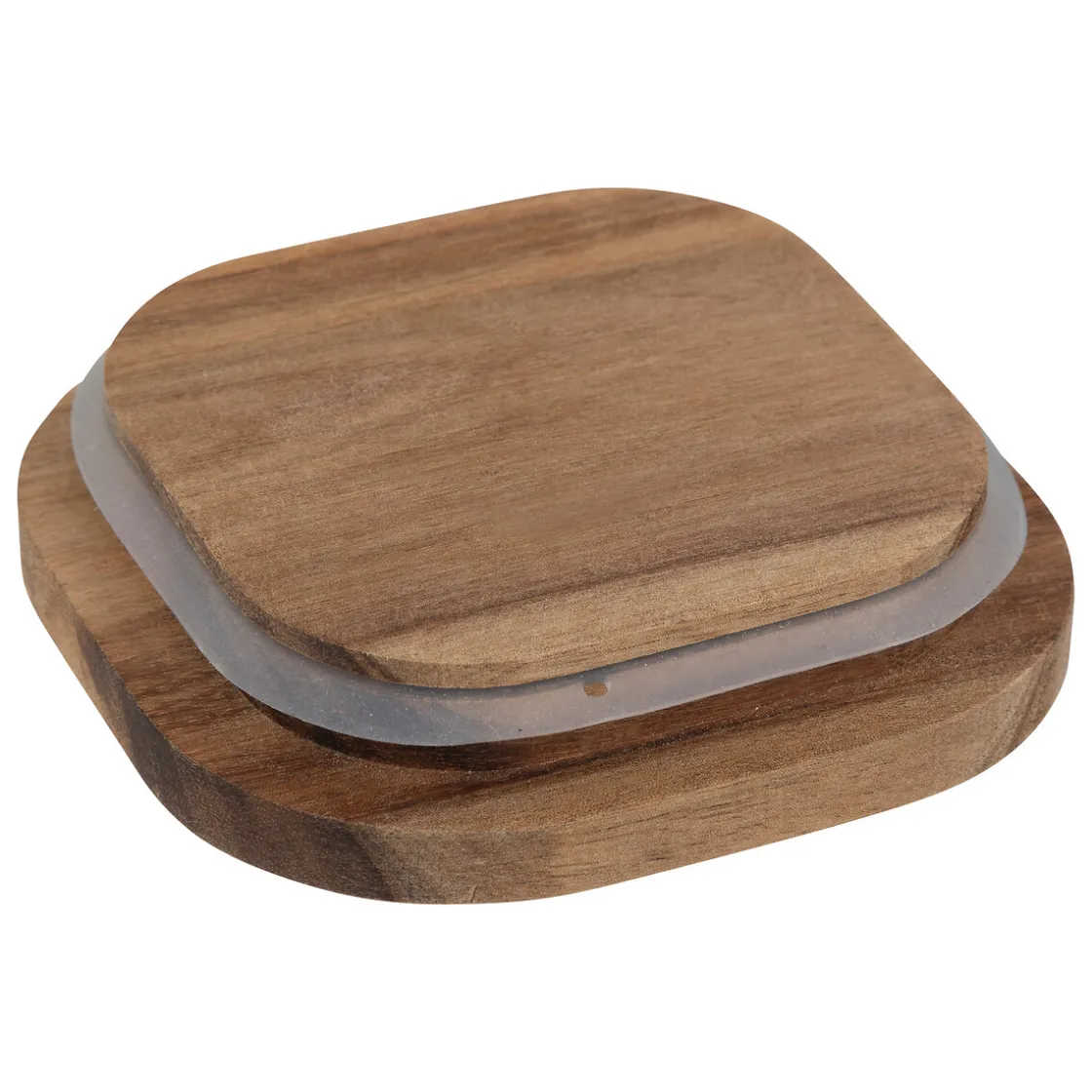 5five Bocal verre avec couvercle hermétique acacia, 0,4L