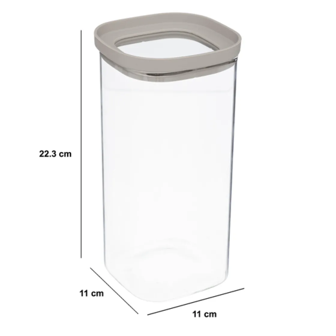 5five Bocal verre avec couvercle hermétique 1,6L