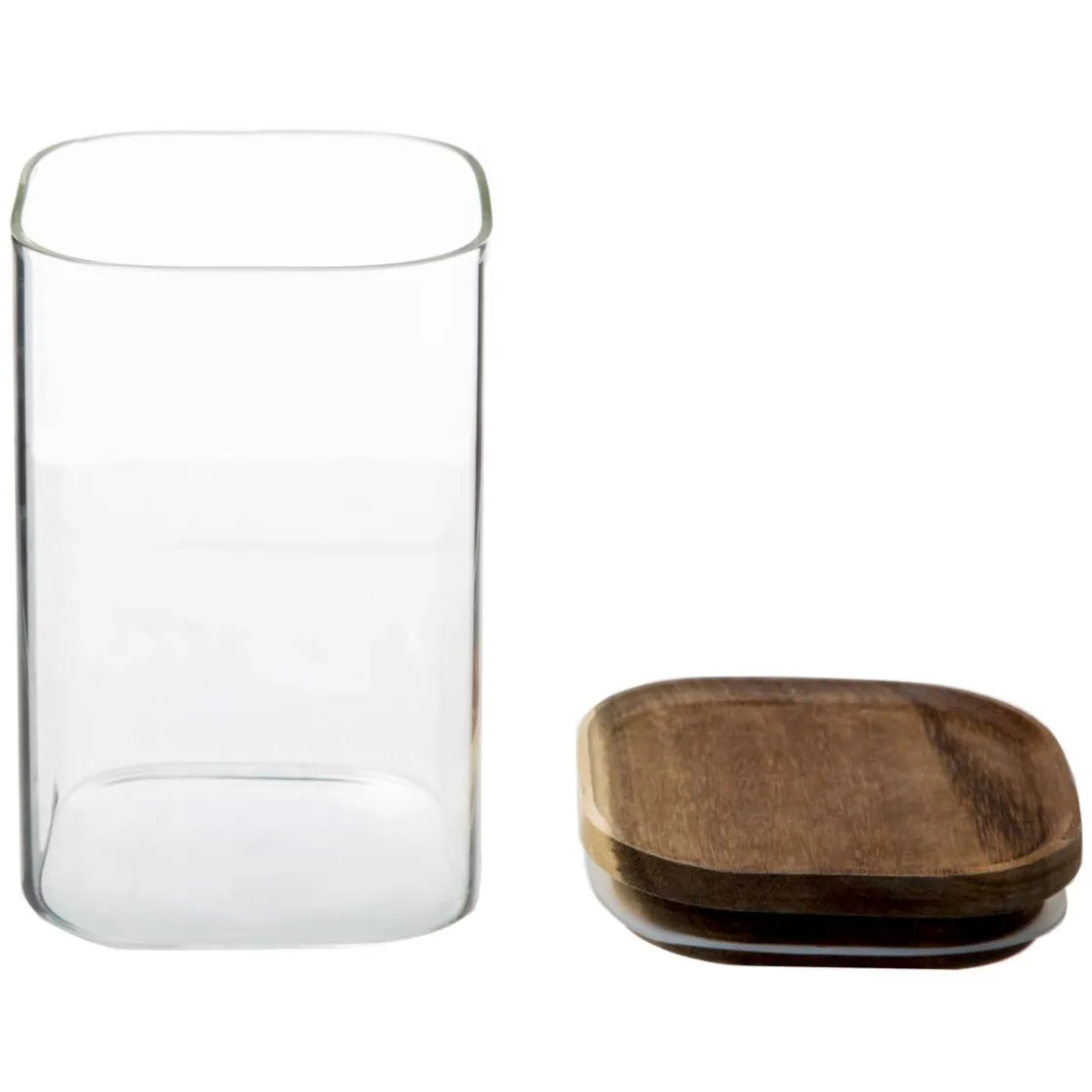 5five Bocal verre couvercle acacia 1L