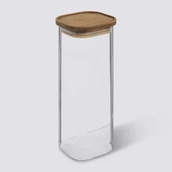 5five Bocal verre couvercle acacia 2L