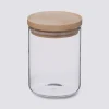 5five Bocal verre couvercle bois 0,6L
