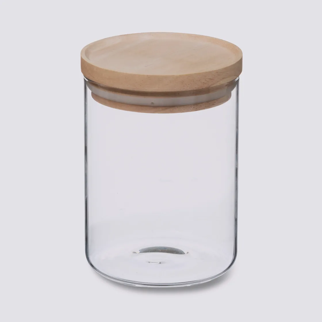 5five Bocal verre couvercle bois 0,6L