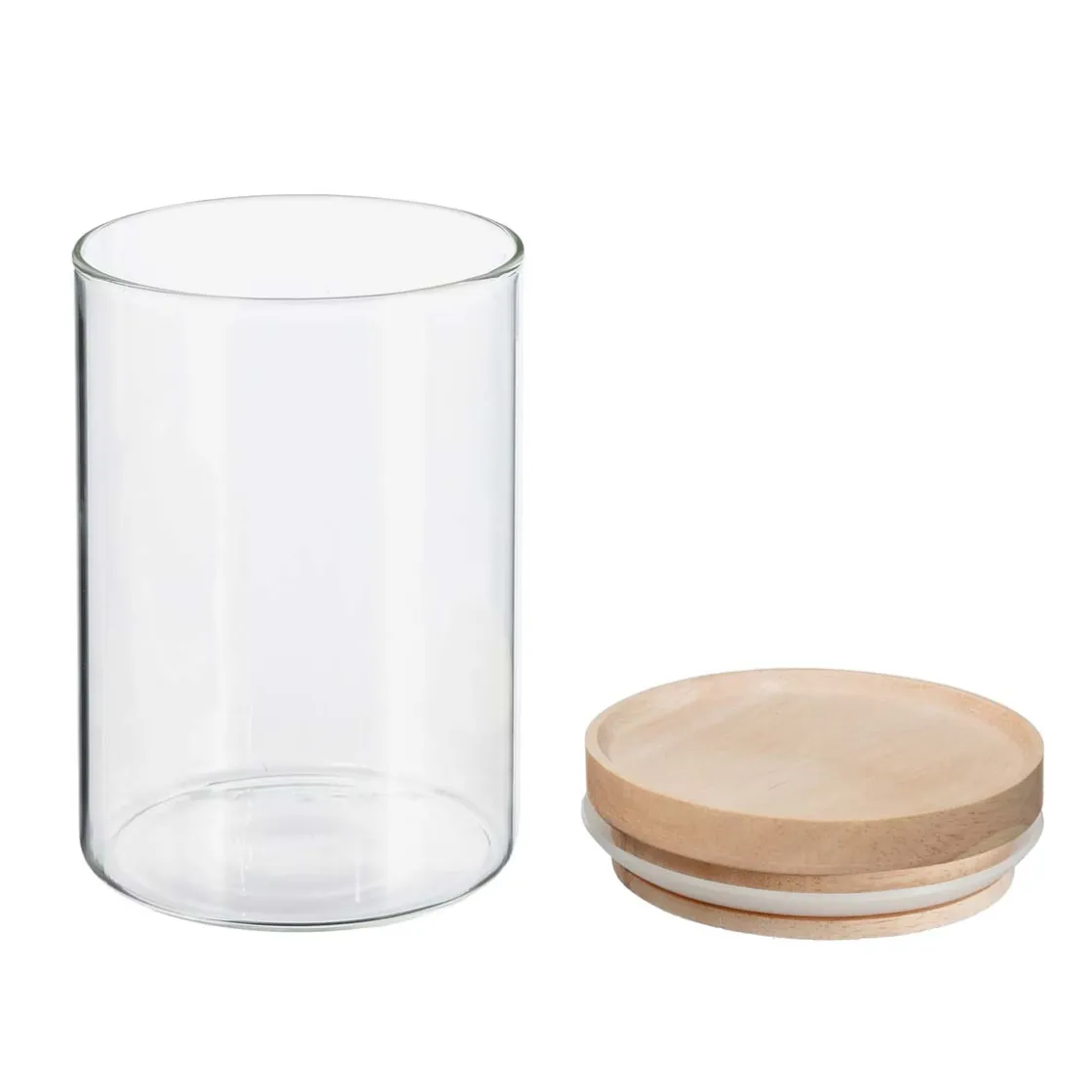 5five Bocal verre couvercle bois 0,6L