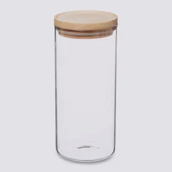 5five Bocal verre couvercle bois 1,3L