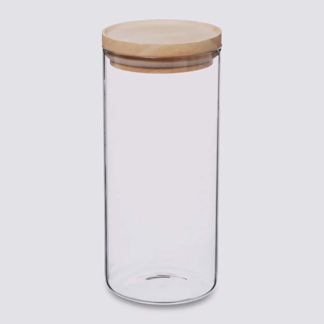 5five Bocal verre couvercle bois 1,3L