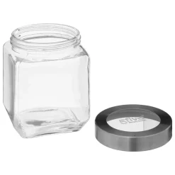 5five Bocal verre couvercle contour acier 1,2L