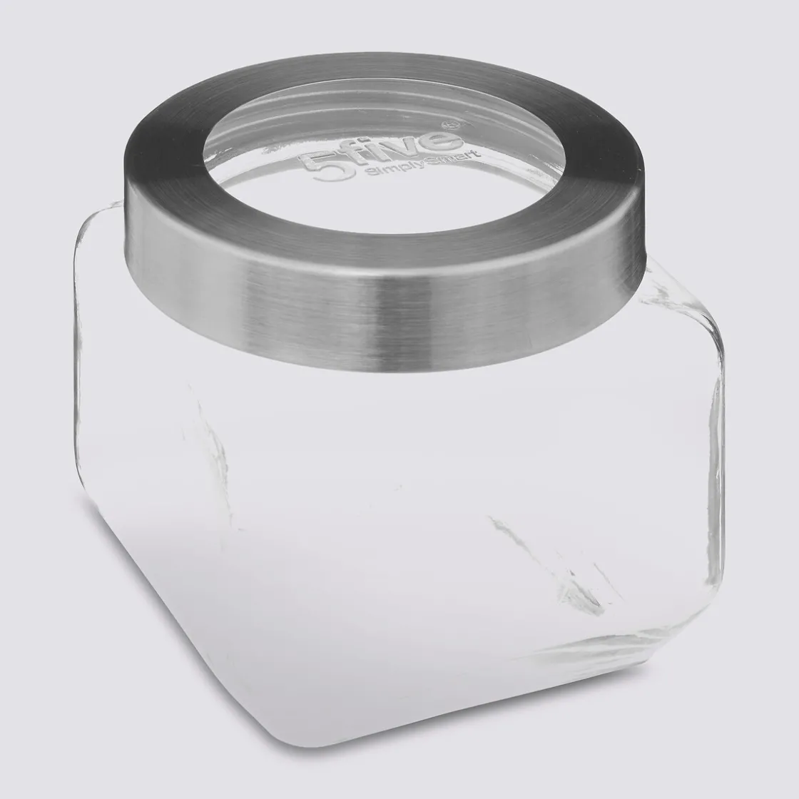 5five Bocal verre couvercle contour acier 0,8L