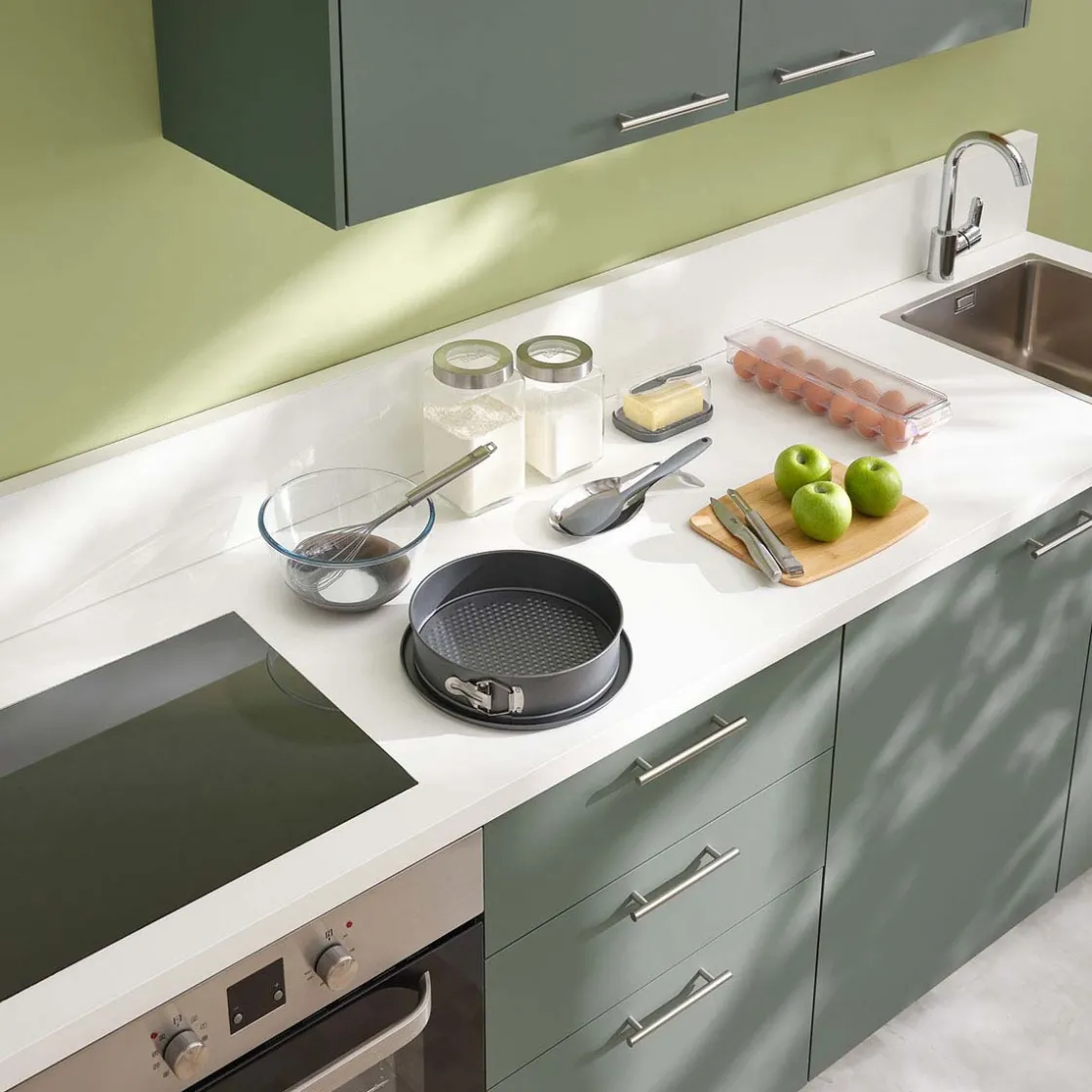 5five Bocal verre couvercle contour acier 1,6L