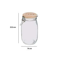 5five Bocal verre couvercle pin, 1,5L
