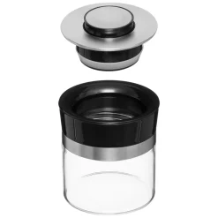 5five Bocal verre couvercle push inox 0,7L