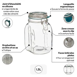 5five Bocal verre 1,5L