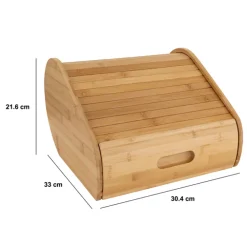 5five Boite à pain avec tiroir bambou 30,4 cm, Beige