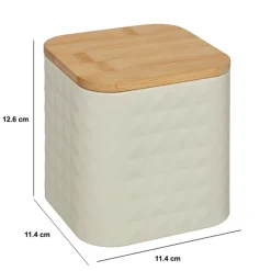 5five Boite de conservation métal couvercle bambou, 1,2L