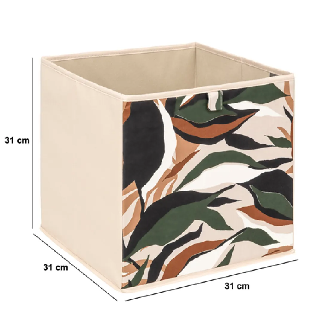 5five Boite de rangement 31x31 cm, Beige