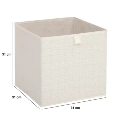 5five Boite de rangement 31x31 cm, Beige
