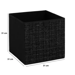 5five Boite de rangement 31x31 cm, Noir