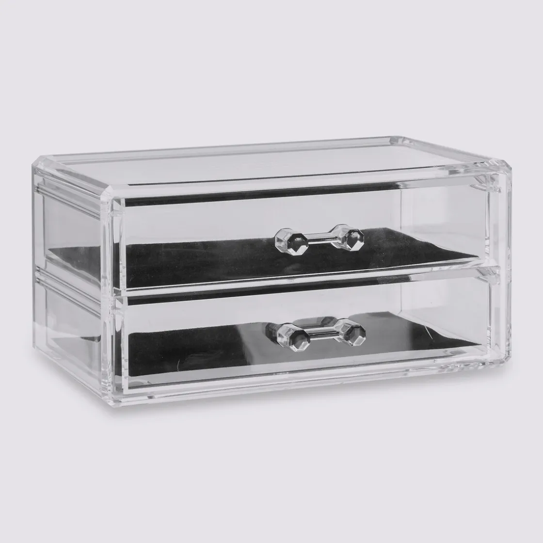 5five Boîte à bijoux 2 tiroirs, Transparent