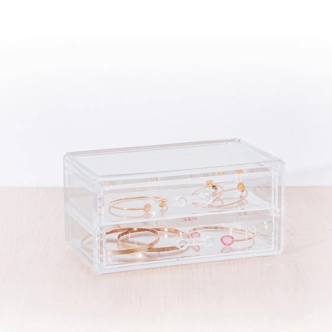 5five Boîte à bijoux 2 tiroirs, Transparent