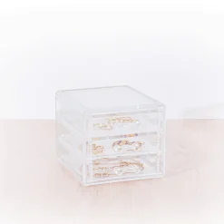 5five Boîte à bijoux 3 tiroirs, Transparent