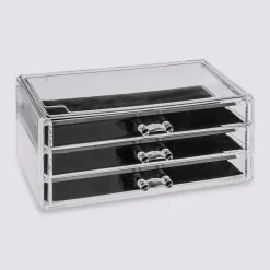 5five Boîte à bijoux 3 tiroirs, Transparent