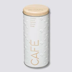 5five Boîte à café capsules métal, Blanc