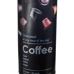 5five Boîte à café capsules métal, Noir