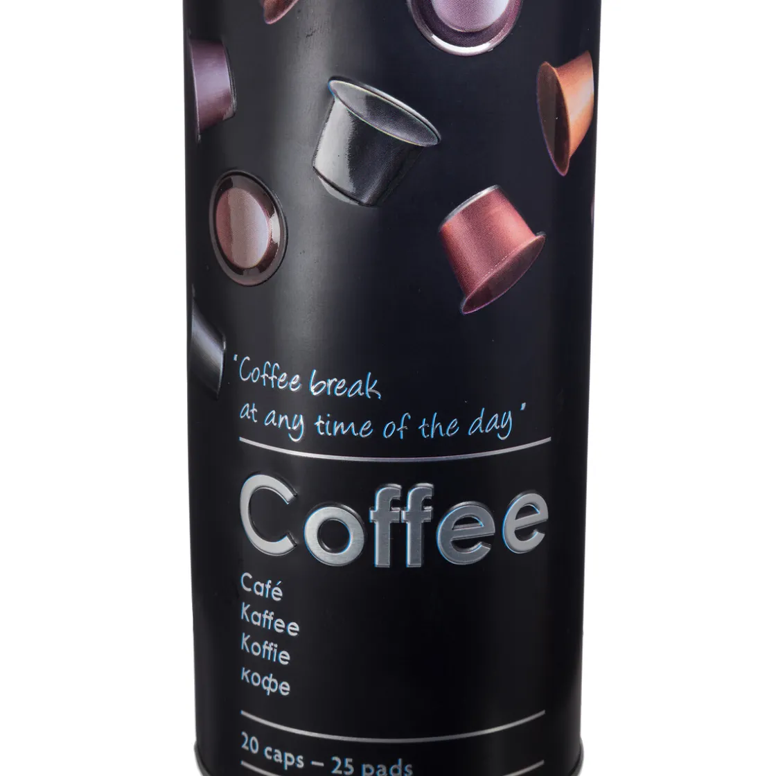 5five Boîte à café capsules métal, Noir