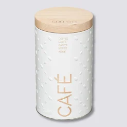 5five Boîte à café métal 500g, Blanc